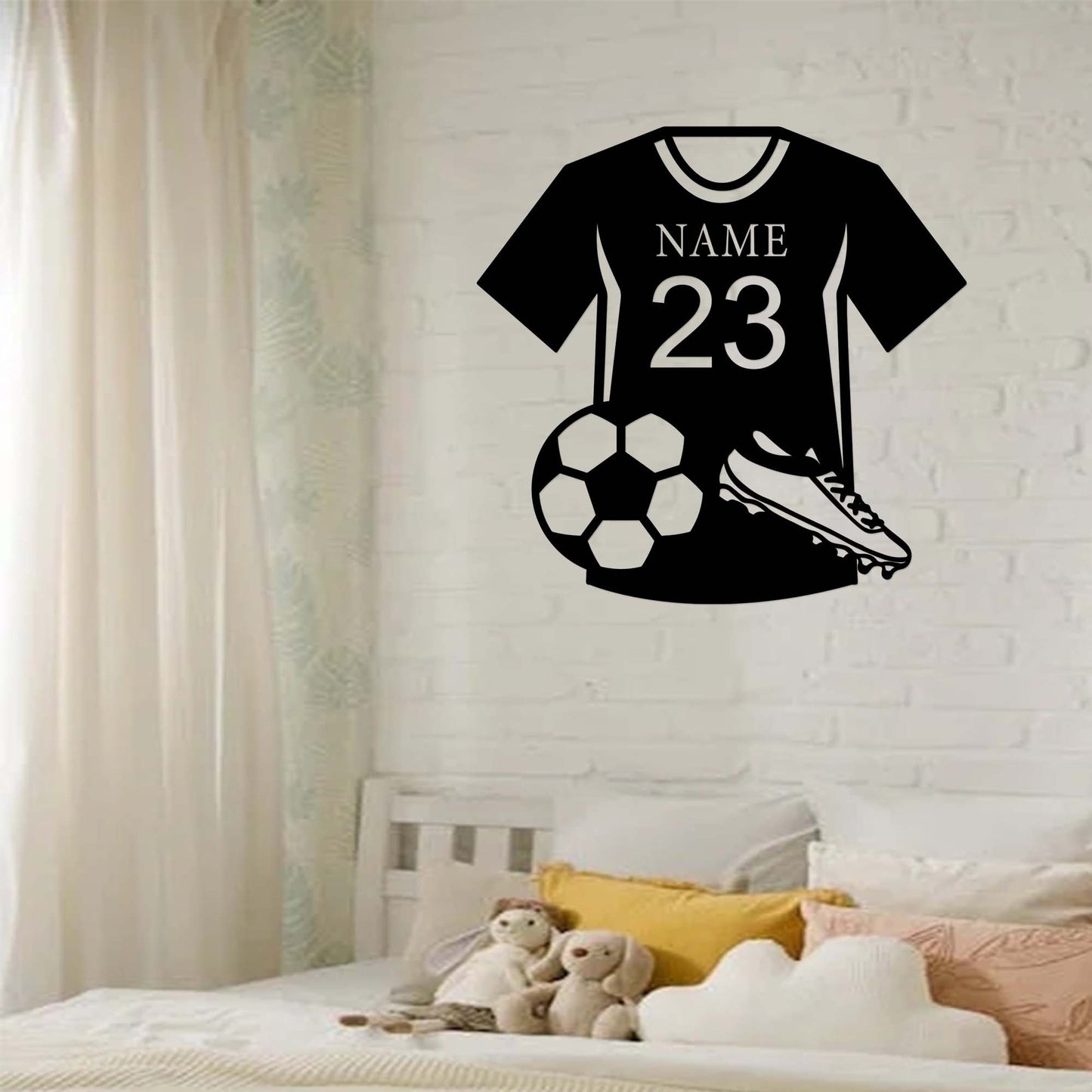 Personalized Soccer Sign,Custom Soccer Name Sign,Soccer Football Wall Decor,Football Fan Club Decor,Sport Soccer Wall Art,Soccer Player Gift
