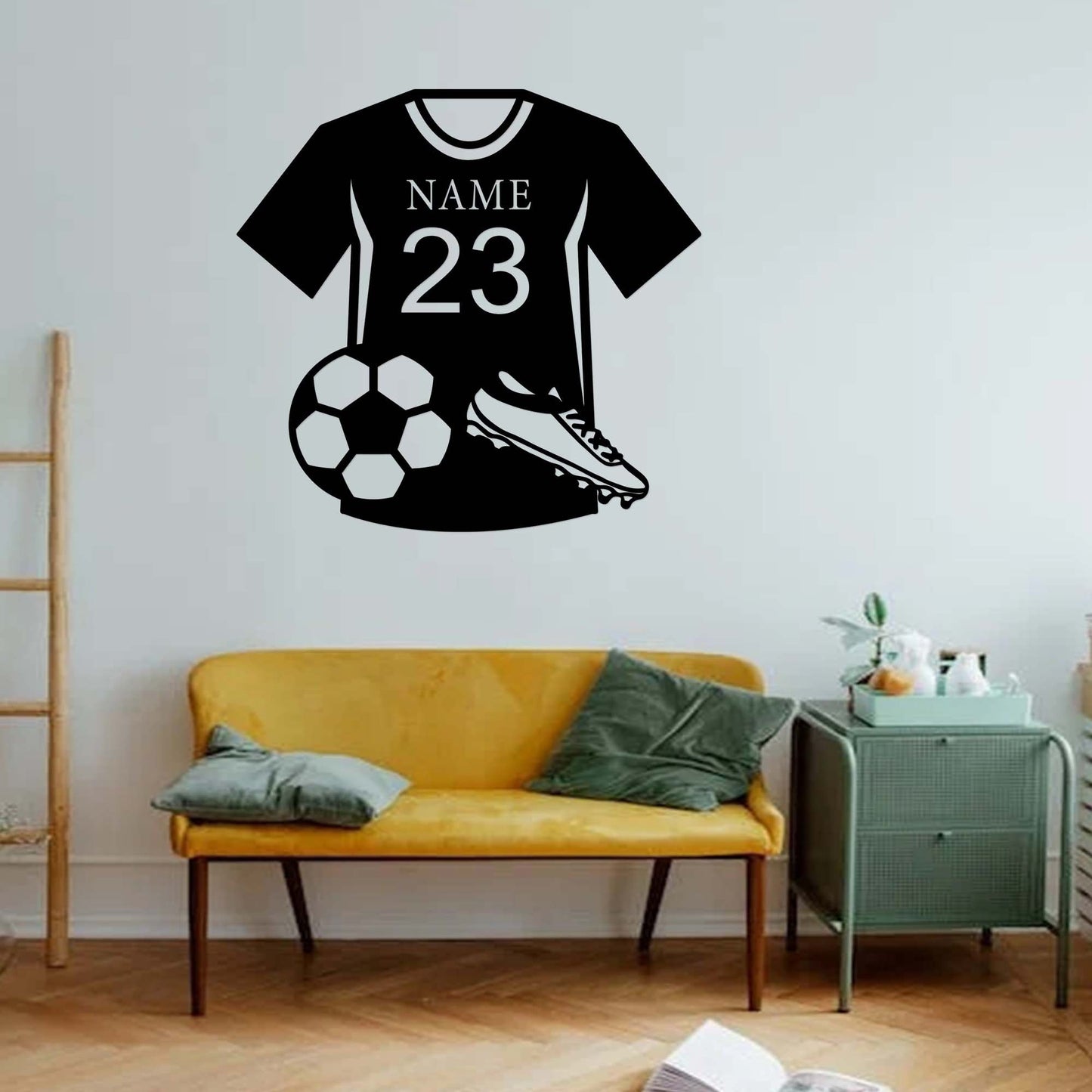 Personalized Soccer Sign,Custom Soccer Name Sign,Soccer Football Wall Decor,Football Fan Club Decor,Sport Soccer Wall Art,Soccer Player Gift