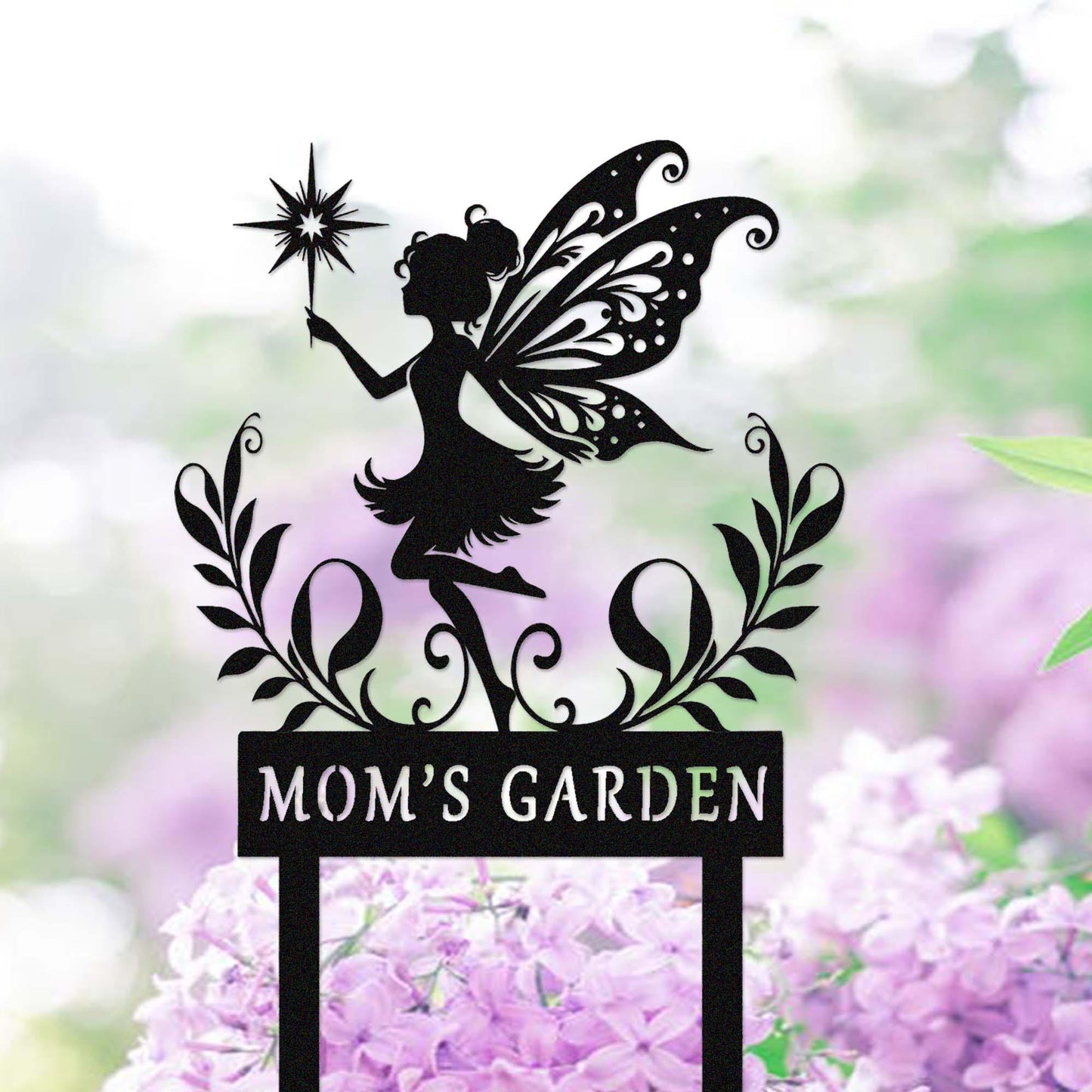Custom Fairy Garden Sign with Stake,Metal Fairy Garden Decor,Personalized Gardener Name Stake,Flower Beds Decor,Fairy Stake,Florists Gift