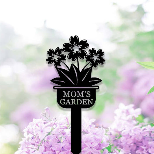 Custom Flowers Garden Stake,Metal Garden Sign,Personalized Gardener Name Stake,Outdoor Garden Decor,Floral Yard Stake,Florists Gift