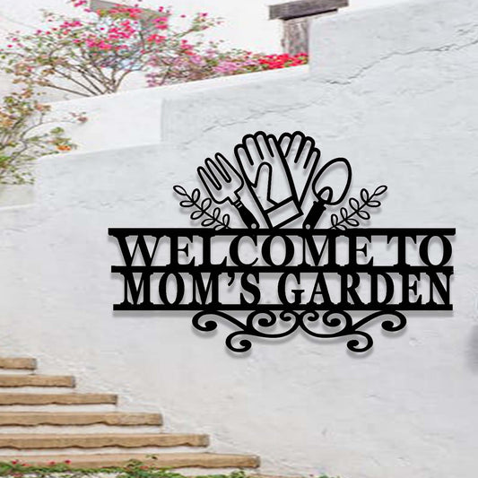 Personalized Gardening Gift,Custom Garden Sign,Metal Sign for Mom's Garden,Garden Decor,Garden Wall Art,Florists Gift,Yard Sign,Yard Decor