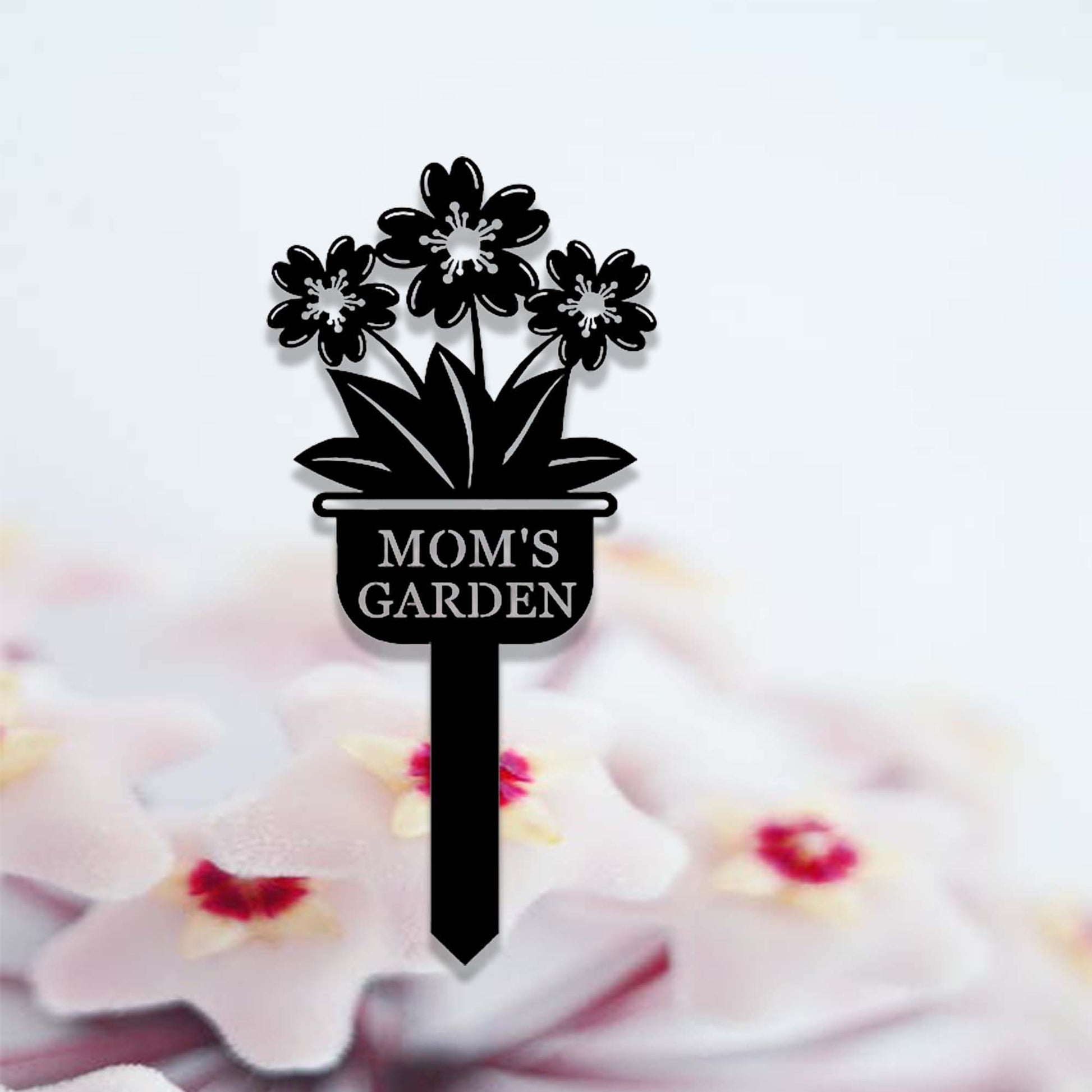 Custom Flowers Garden Stake,Metal Garden Sign,Personalized Gardener Name Stake,Outdoor Garden Decor,Floral Yard Stake,Florists Gift