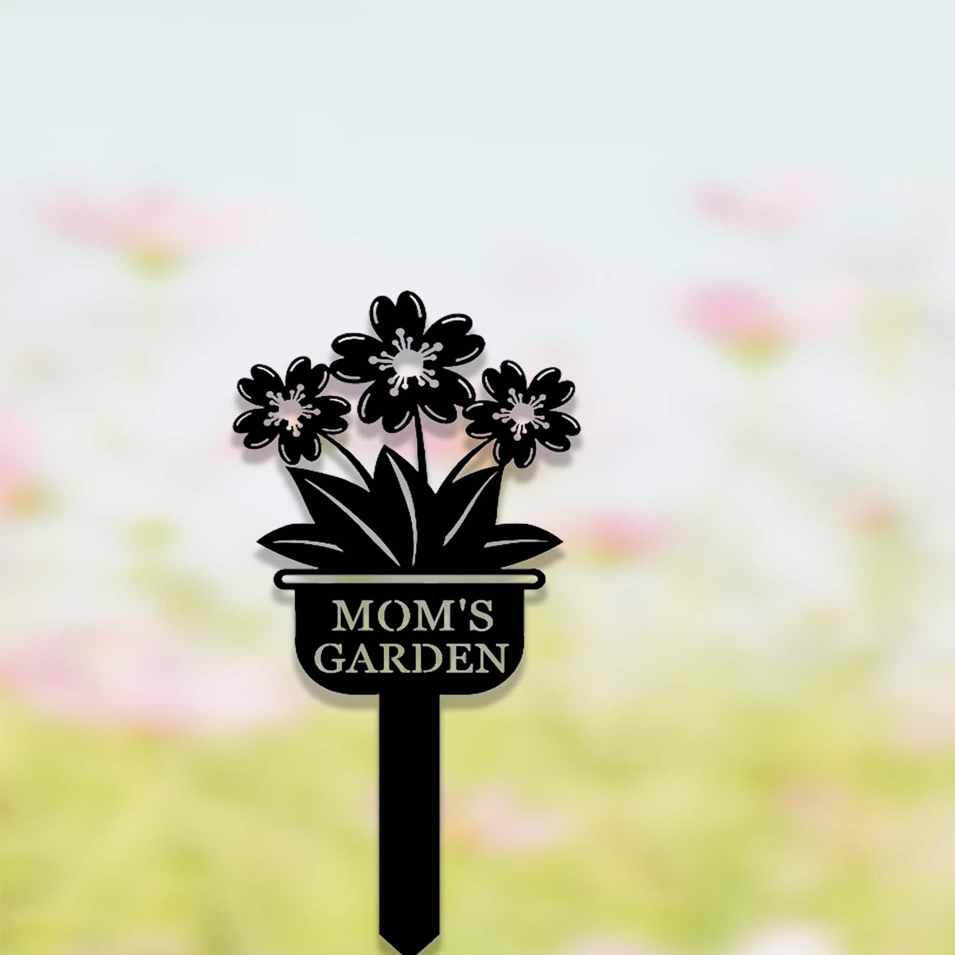 Custom Flowers Garden Stake,Metal Garden Sign,Personalized Gardener Name Stake,Outdoor Garden Decor,Floral Yard Stake,Florists Gift