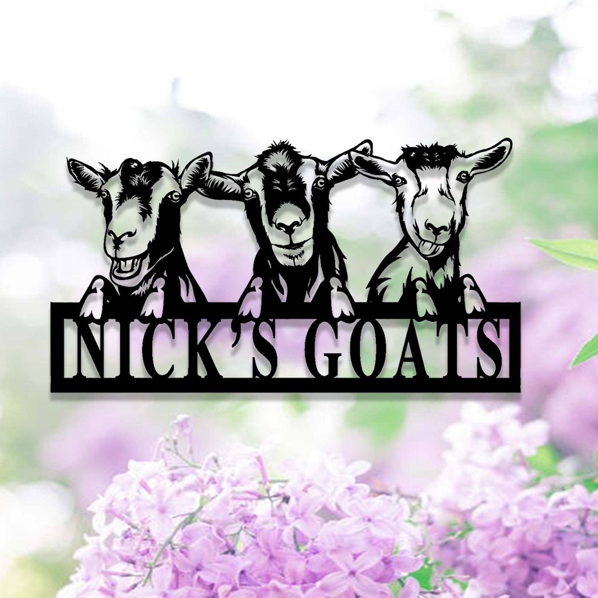 Custom Goat Sign,Goat Farm Sign,Goat Metal Wall Art,Personalized Goat Ranch Sign,Goat Farmhouse Wall Decor,Goat Barn Sign,Farmer Gift