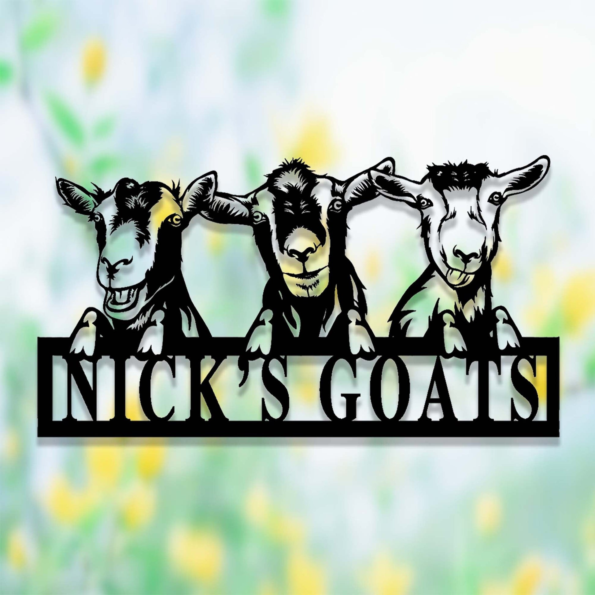 Custom Goat Sign,Goat Farm Sign,Goat Metal Wall Art,Personalized Goat Ranch Sign,Goat Farmhouse Wall Decor,Goat Barn Sign,Farmer Gift