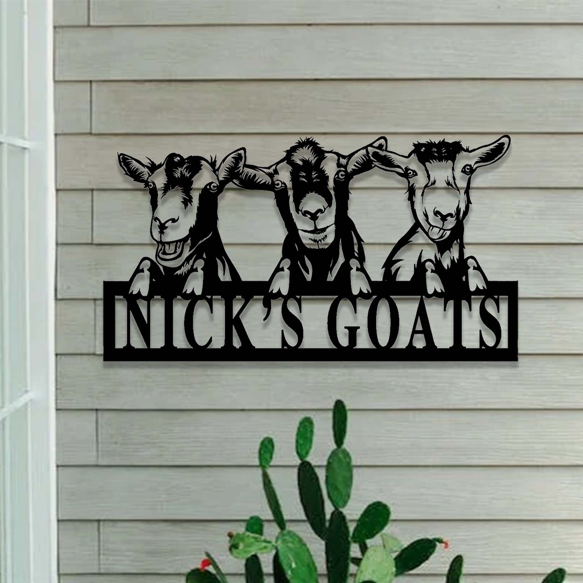 Custom Goat Sign,Goat Farm Sign,Goat Metal Wall Art,Personalized Goat Ranch Sign,Goat Farmhouse Wall Decor,Goat Barn Sign,Farmer Gift