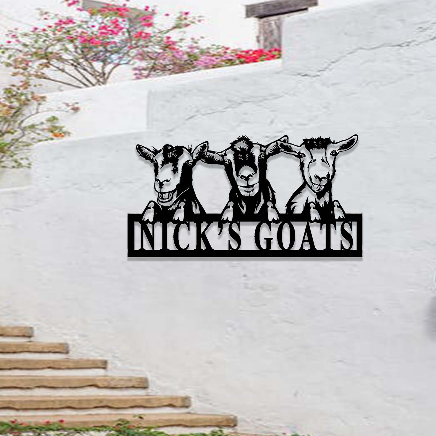 Custom Goat Sign,Goat Farm Sign,Goat Metal Wall Art,Personalized Goat Ranch Sign,Goat Farmhouse Wall Decor,Goat Barn Sign,Farmer Gift