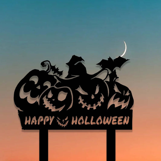 Custom Pumpkin Halloween Yard Stake,Metal Happy Halloween Garden Stake,Outdoor Halloween Pumpkin Yard Decor,Spooky Gift,Halloween Decor