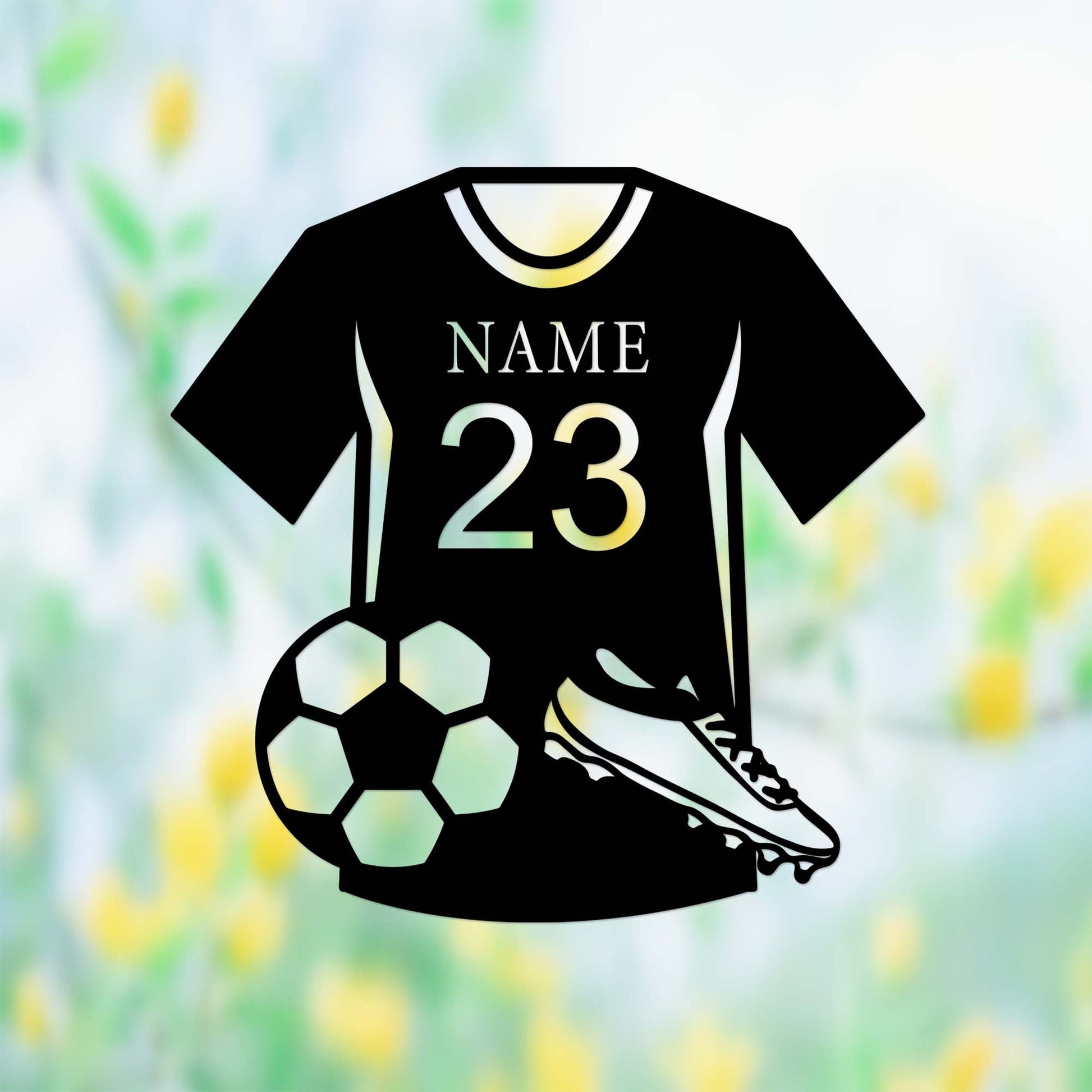Personalized Soccer Sign,Custom Soccer Name Sign,Soccer Football Wall Decor,Football Fan Club Decor,Sport Soccer Wall Art,Soccer Player Gift