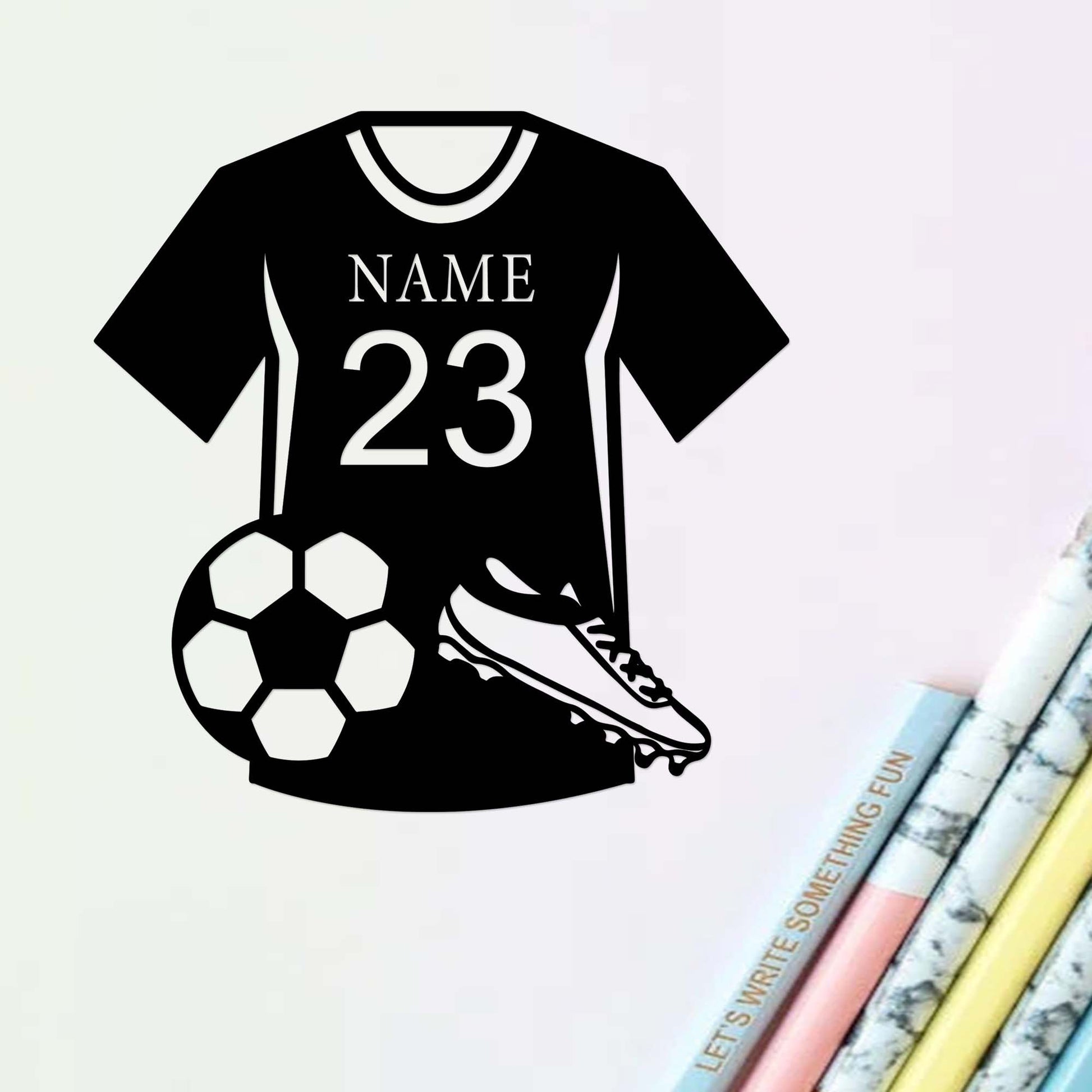 Personalized Soccer Sign,Custom Soccer Name Sign,Soccer Football Wall Decor,Football Fan Club Decor,Sport Soccer Wall Art,Soccer Player Gift