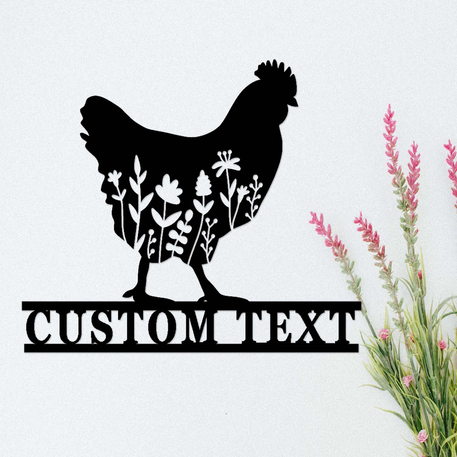 Custom Chicken Farm Sign,Metal Chicken Coop Sign,Personalized Hen House Sign,Chicken Coop Decor,Eggs Farmed Sign,Farmhouse Farm Coop Decor