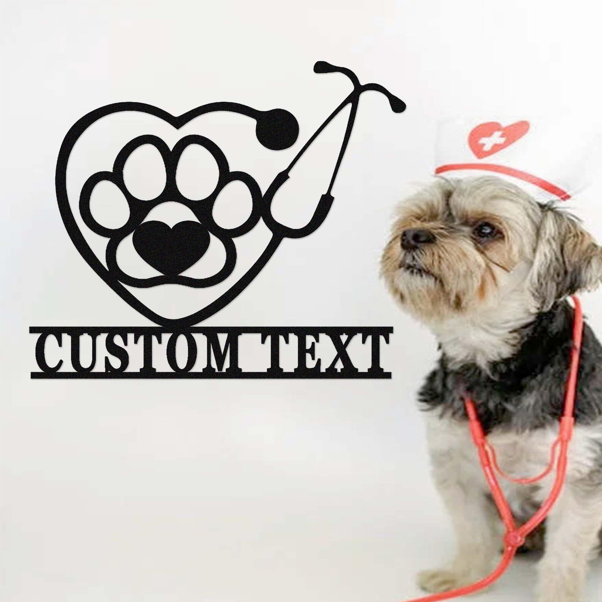 Custom Metal Veterinary Sign,Veterinarian Office Decor,Personalized Veterinary Name Sign,Veterinary Wall Art,Pet Clinic Sign,Pet Doctor Gift