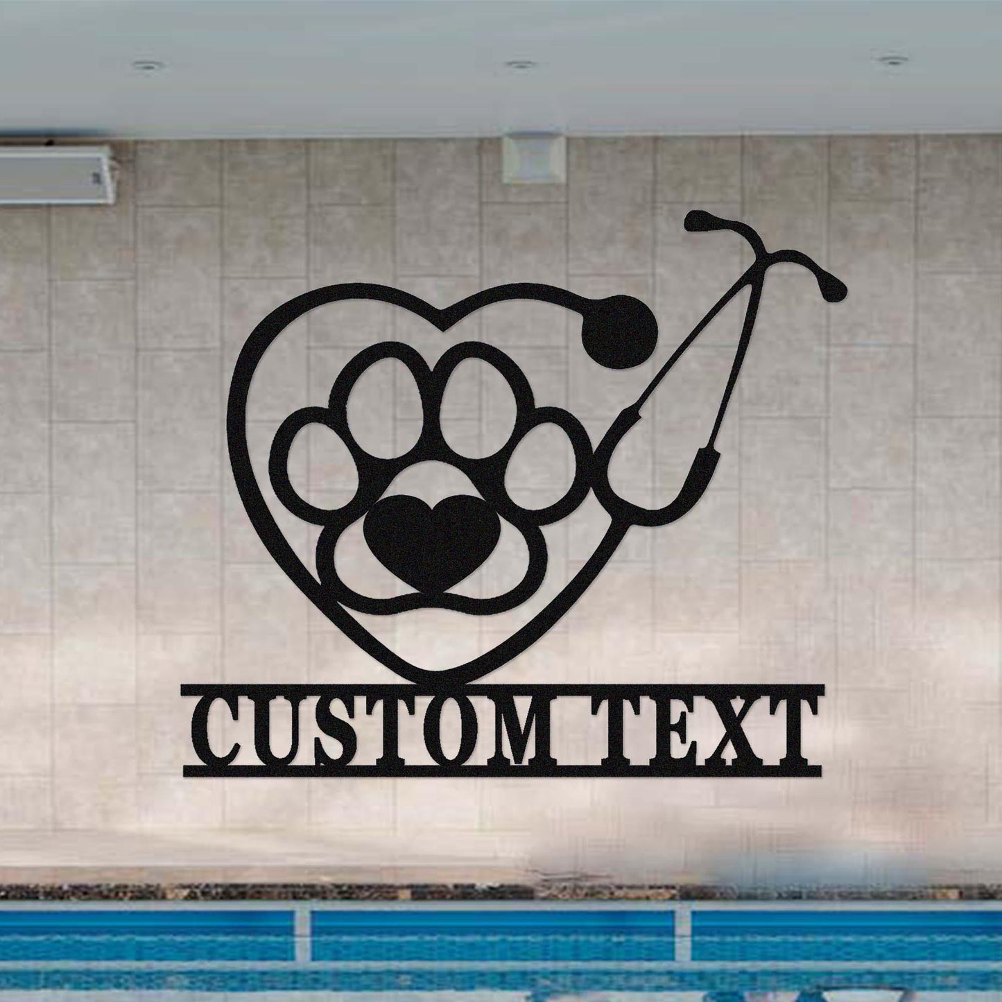Custom Metal Veterinary Sign,Veterinarian Office Decor,Personalized Veterinary Name Sign,Veterinary Wall Art,Pet Clinic Sign,Pet Doctor Gift