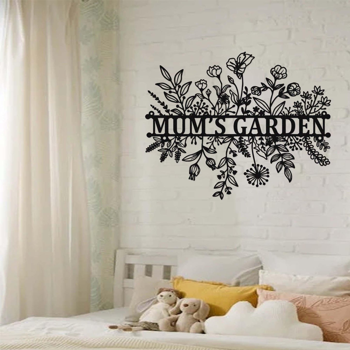 Custom Flower Garden Sign,Floral Garden Yard Decor,Wildflower Garden Wall Art,Florists Gift,Yard Sign,Personalized Gardening Sign Gift
