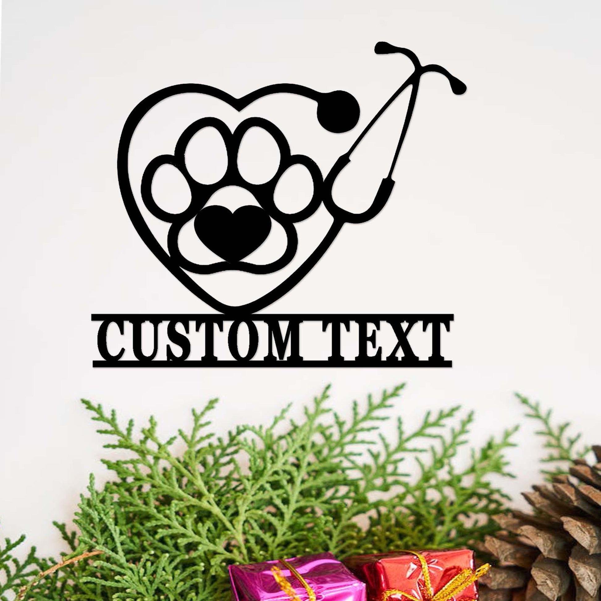 Custom Metal Veterinary Sign,Veterinarian Office Decor,Personalized Veterinary Name Sign,Veterinary Wall Art,Pet Clinic Sign,Pet Doctor Gift