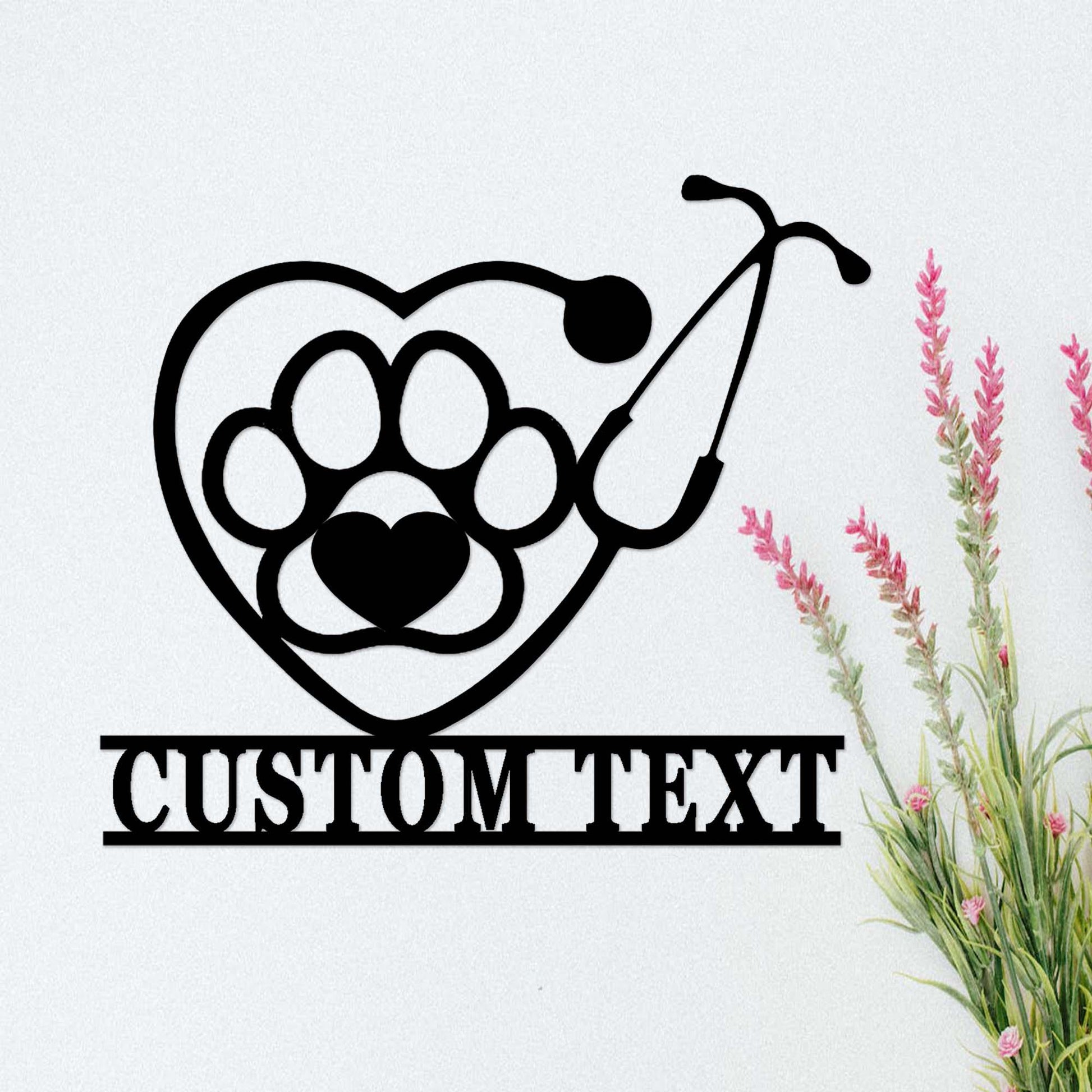 Custom Metal Veterinary Sign,Veterinarian Office Decor,Personalized Veterinary Name Sign,Veterinary Wall Art,Pet Clinic Sign,Pet Doctor Gift