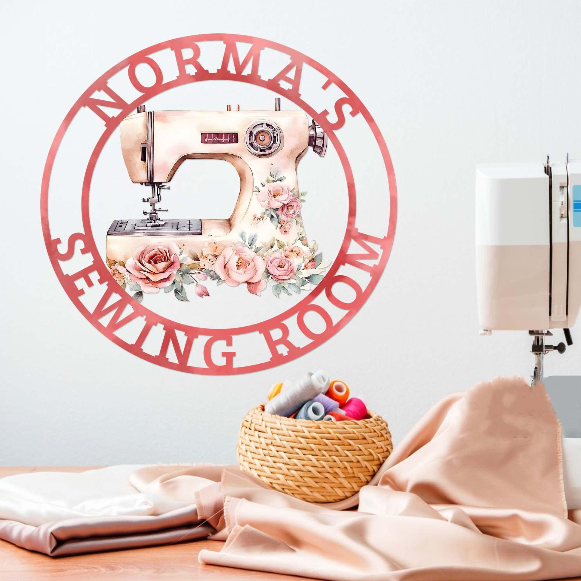 Custom Sewing Metal Sign,Sewing Room Wall Decor,Personalized Quilting Sign,Craft Quilting Room Sign,Sewing Metal Wall Art,Tailor Shop Sign
