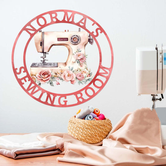 Custom Sewing Metal Sign,Sewing Room Wall Decor,Personalized Quilting Sign,Craft Quilting Room Sign,Sewing Metal Wall Art,Tailor Shop Sign