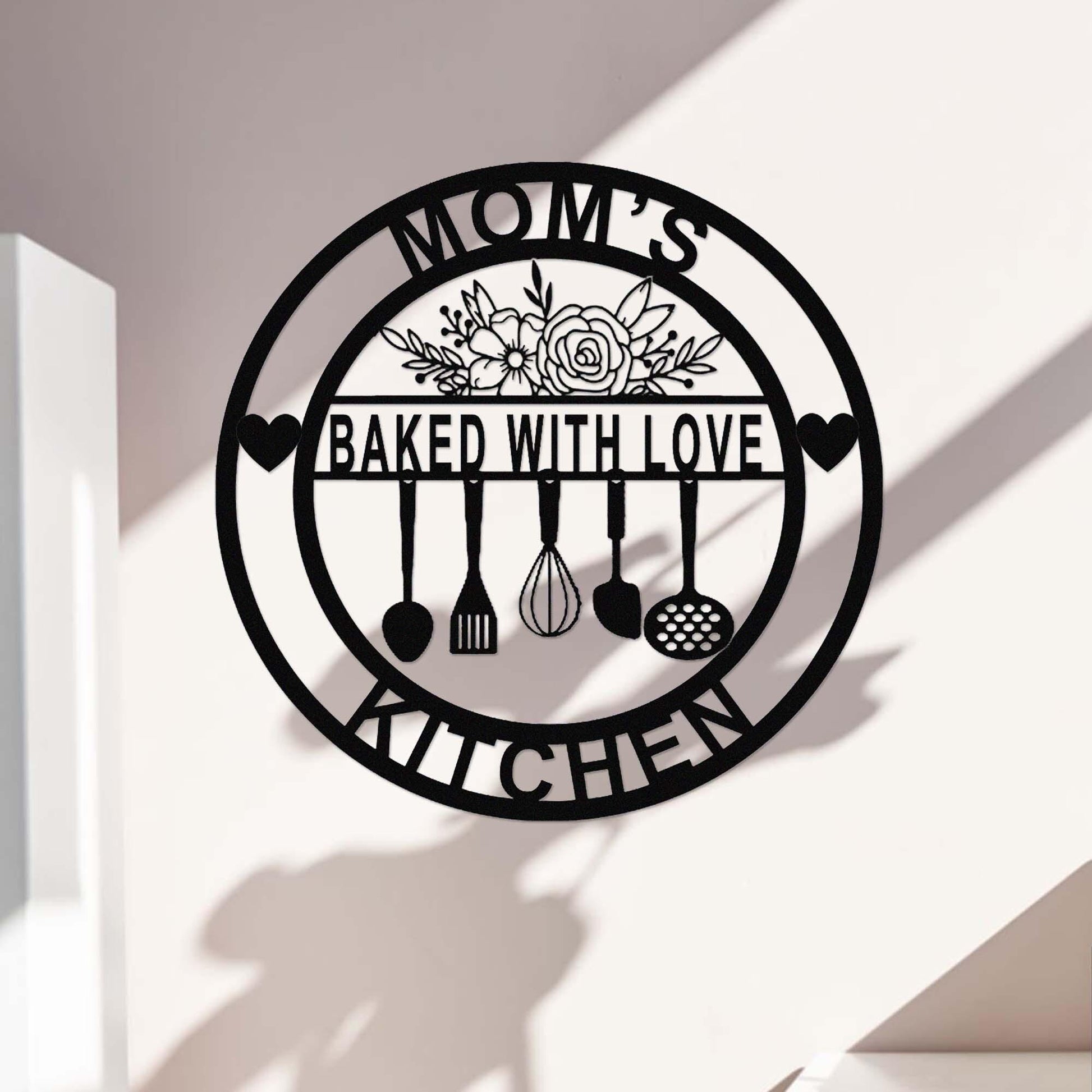 Custom Kitchen Metal Sign, Personalized Kitchen Name Sign, Home Kitchen Wall Decor, Cooking Dining Room Decor, Mothers Day Gift For Mom Nana