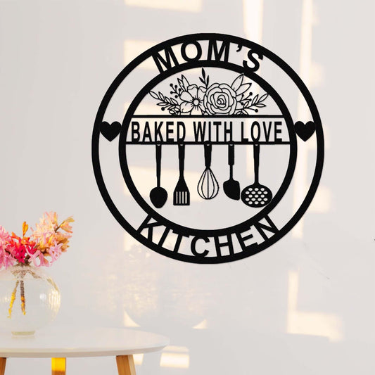 Custom Kitchen Metal Sign, Personalized Kitchen Name Sign, Home Kitchen Wall Decor, Cooking Dining Room Decor, Mothers Day Gift For Mom Nana