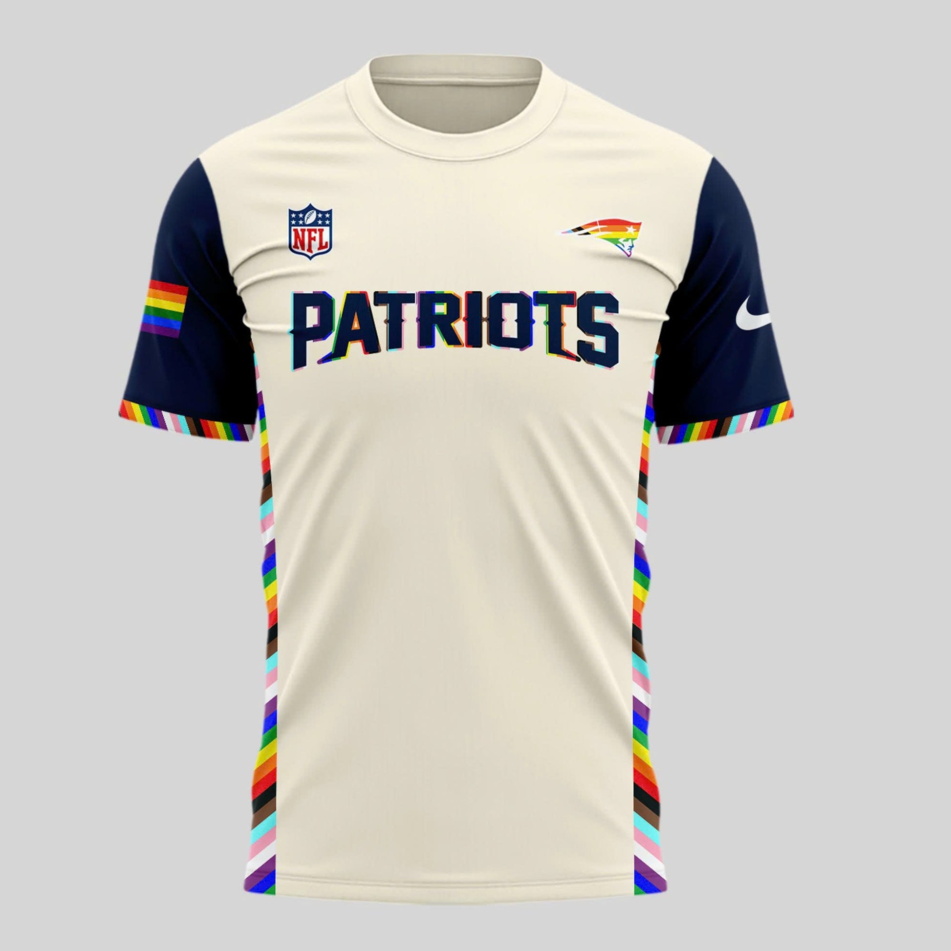 Special New Pride Patriots Logo Tshirt Custom Name Numbers